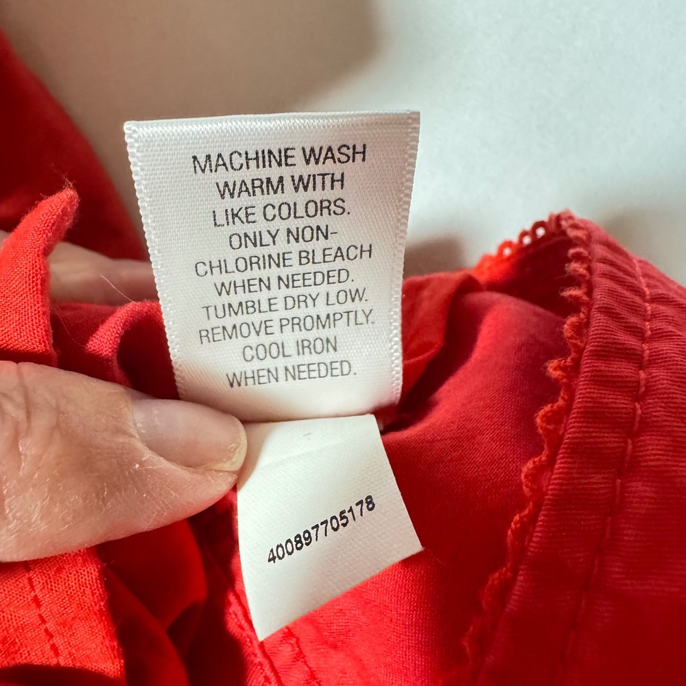 Sonoma Life + Style Womens Red Cropped Blazer Jacket Lace Trim Size M - Picture 7 of 7